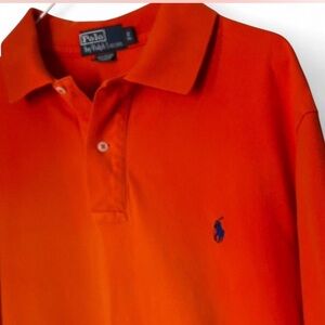 Polo by Ralph Lauren Orange Polo Shirt. Size Large(tall)